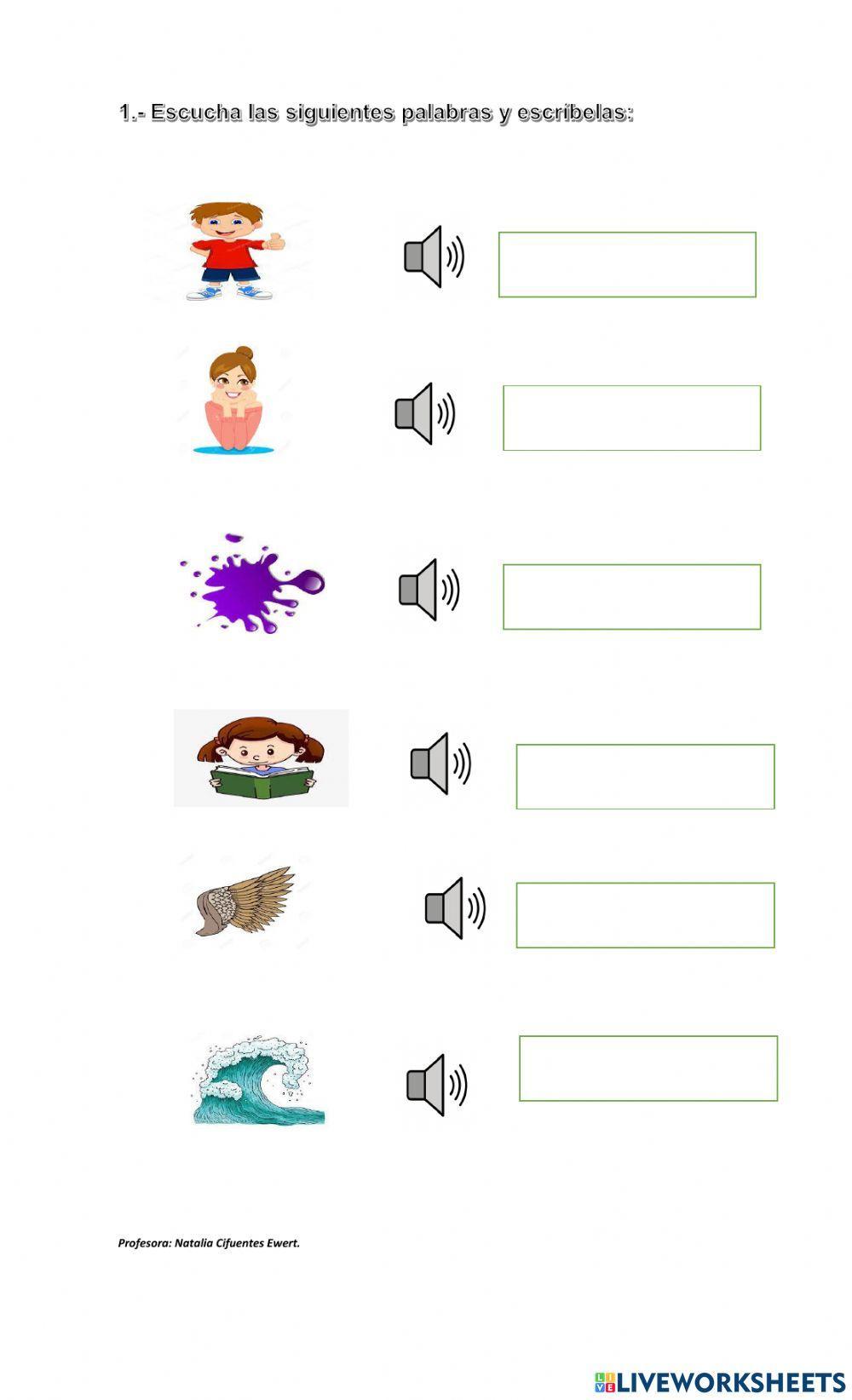 Palabras con letra L