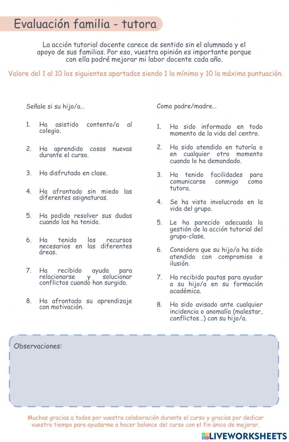 Evaluación profe Evaluación profe
