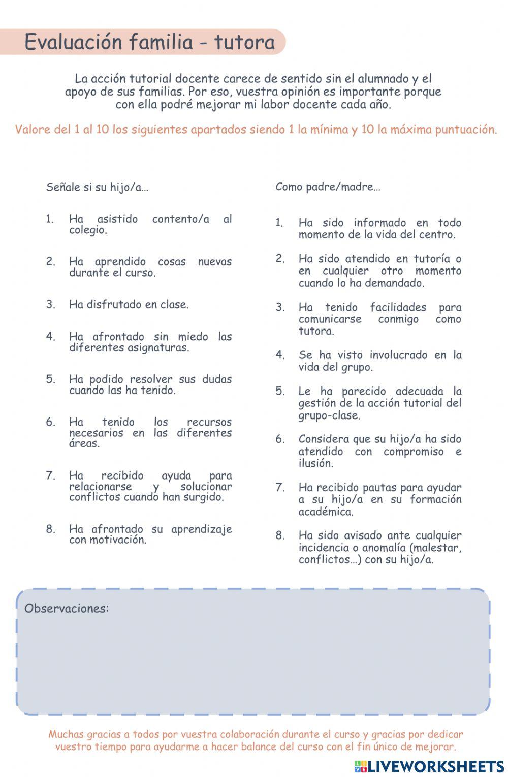 Evaluación profe