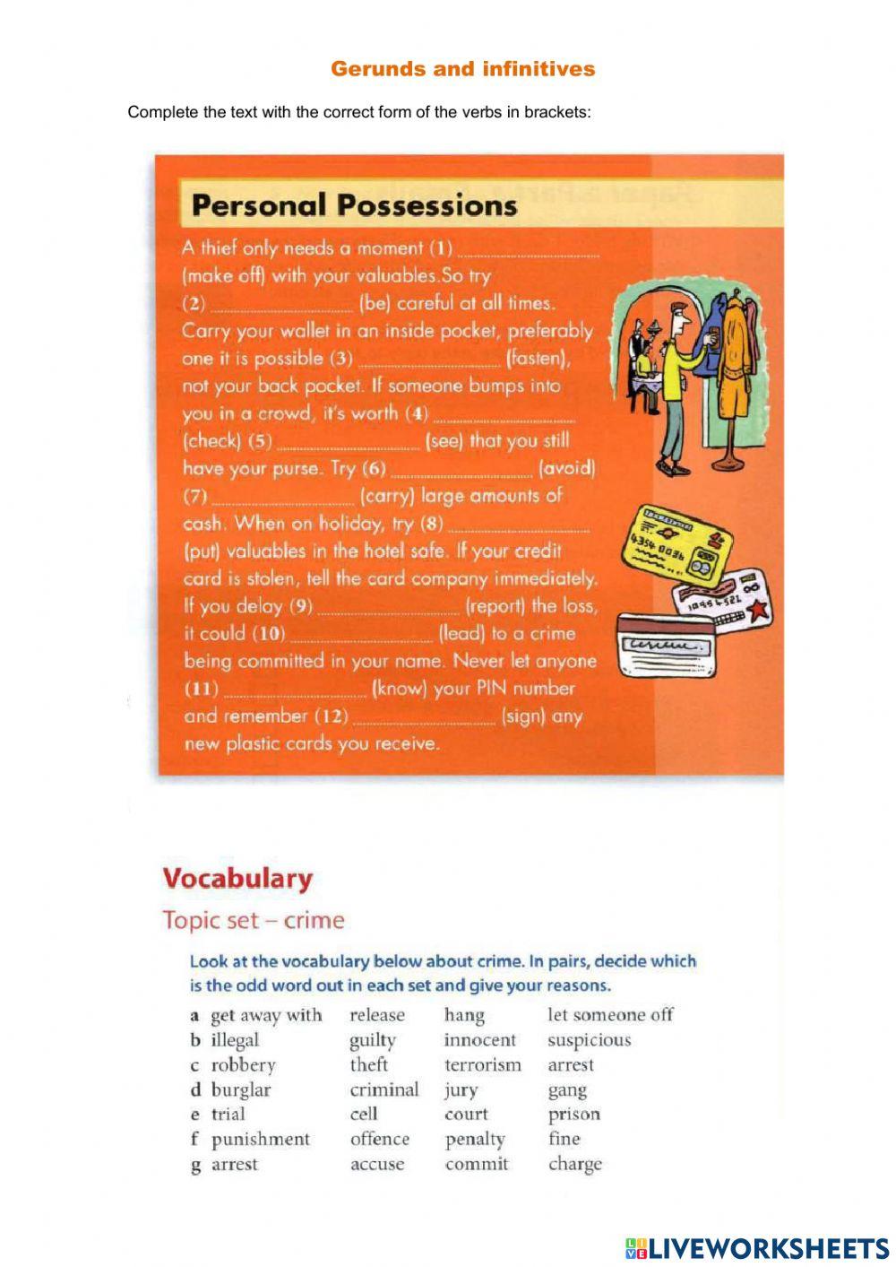 Gerunds and infinitives