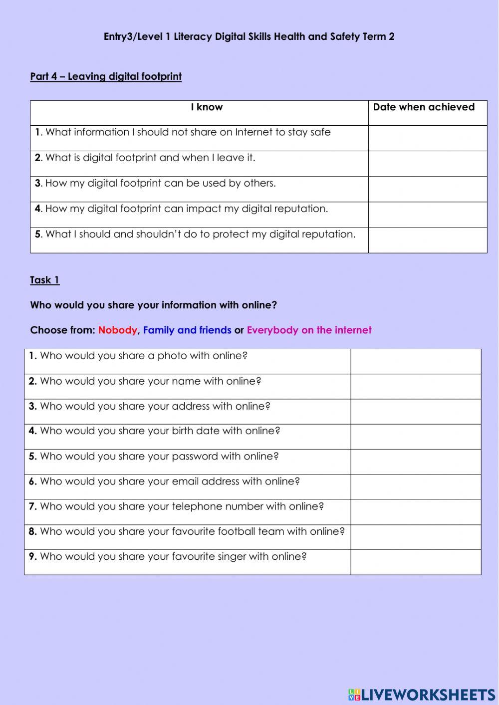 E3 L1 DIGITAL SKILLS Part 4 TERM 2 E3 L1 DIGITAL SKILLS Part 4 TERM 2