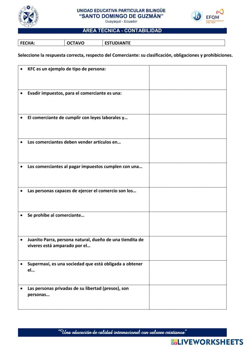 Retroalimentación el comerciante