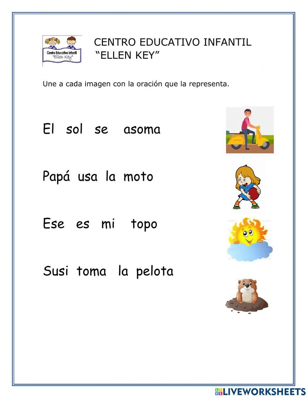 Lectura de oraciones