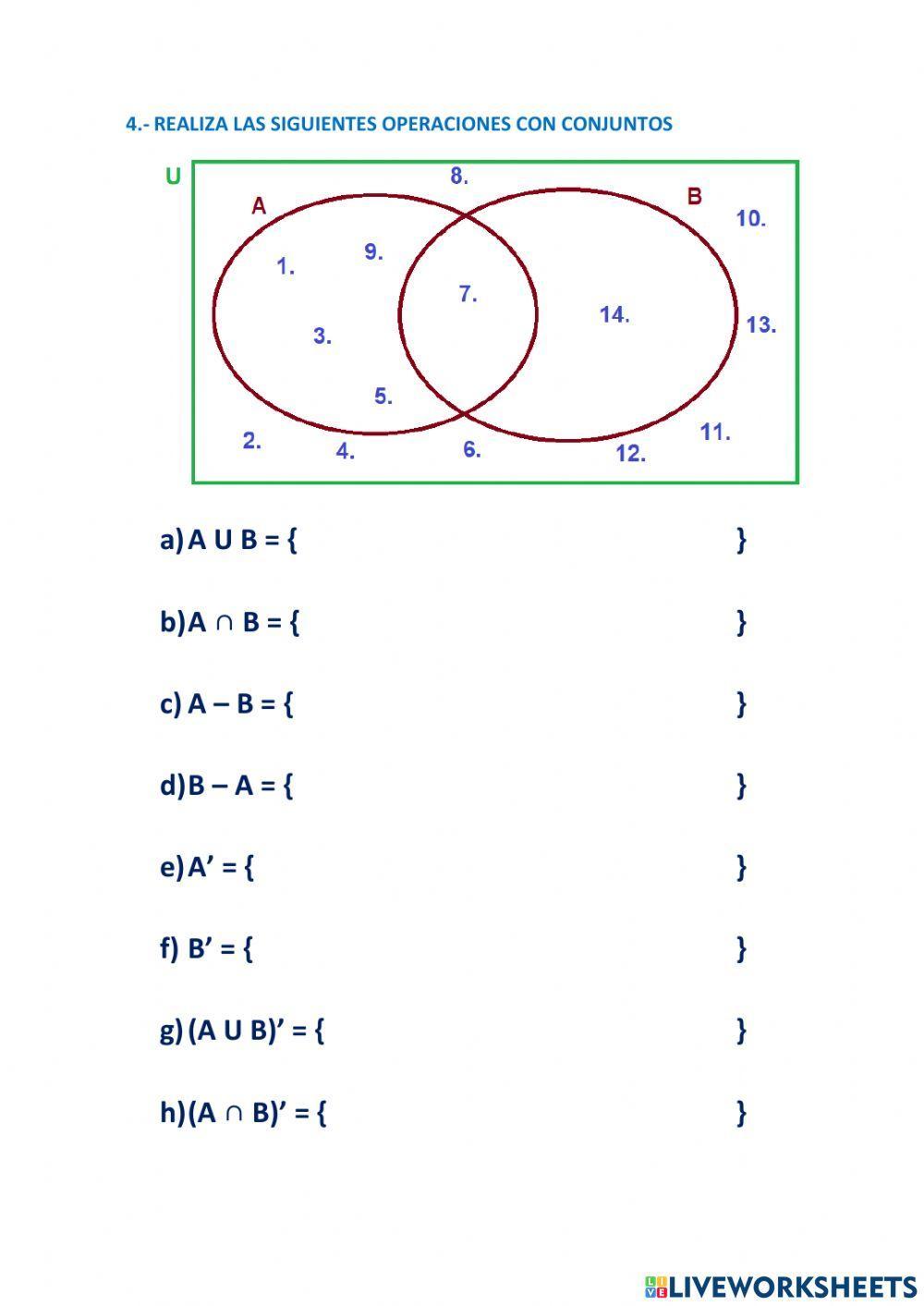 Operaciones con conjuntos