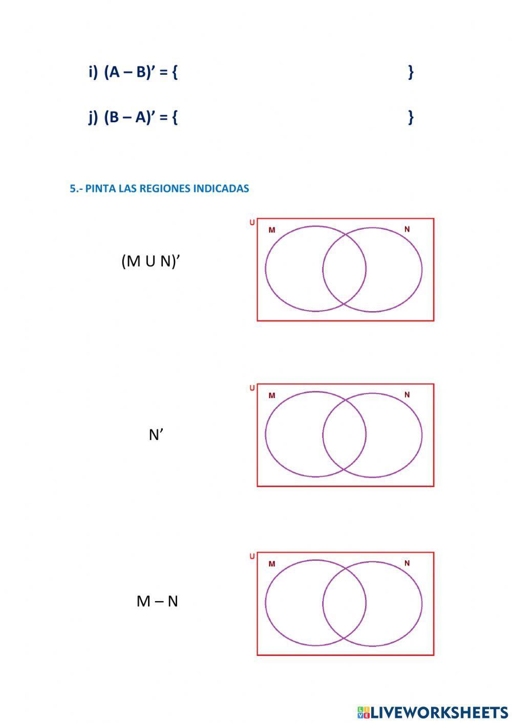 Operaciones con conjuntos
