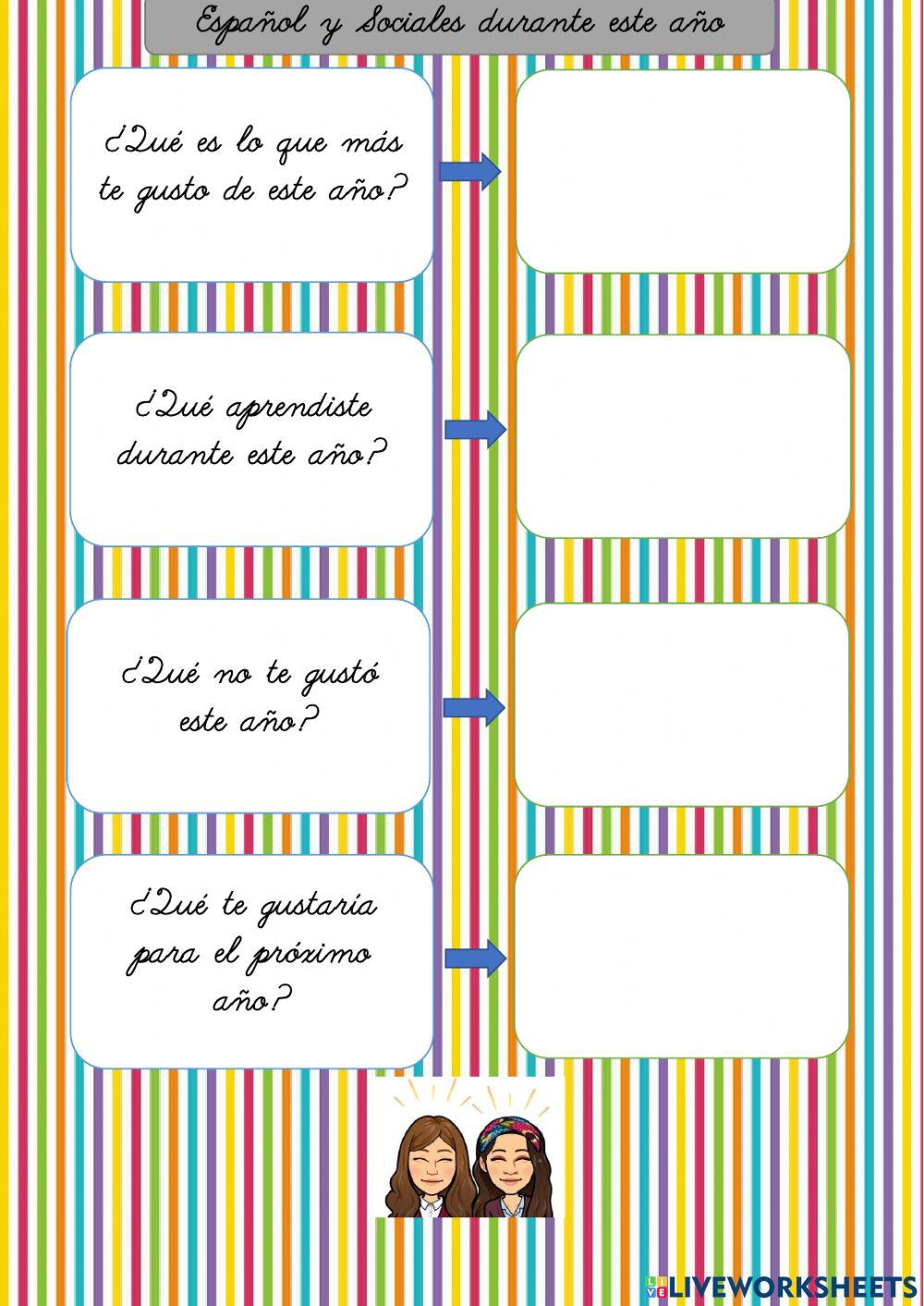 Español y Sociales durante este año