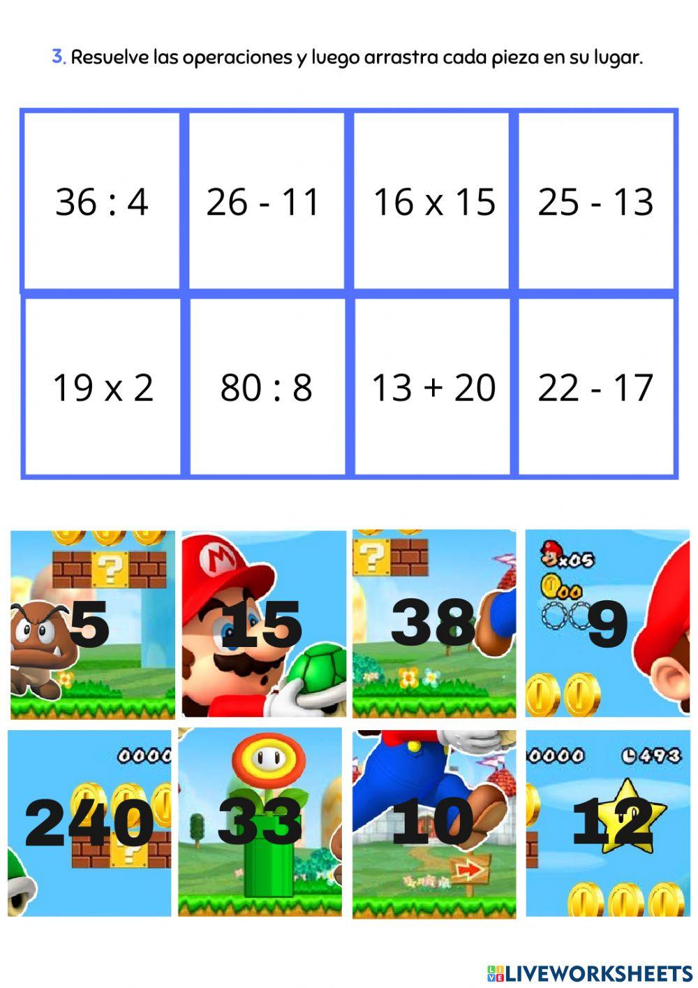 Ficha interactiva Matemática