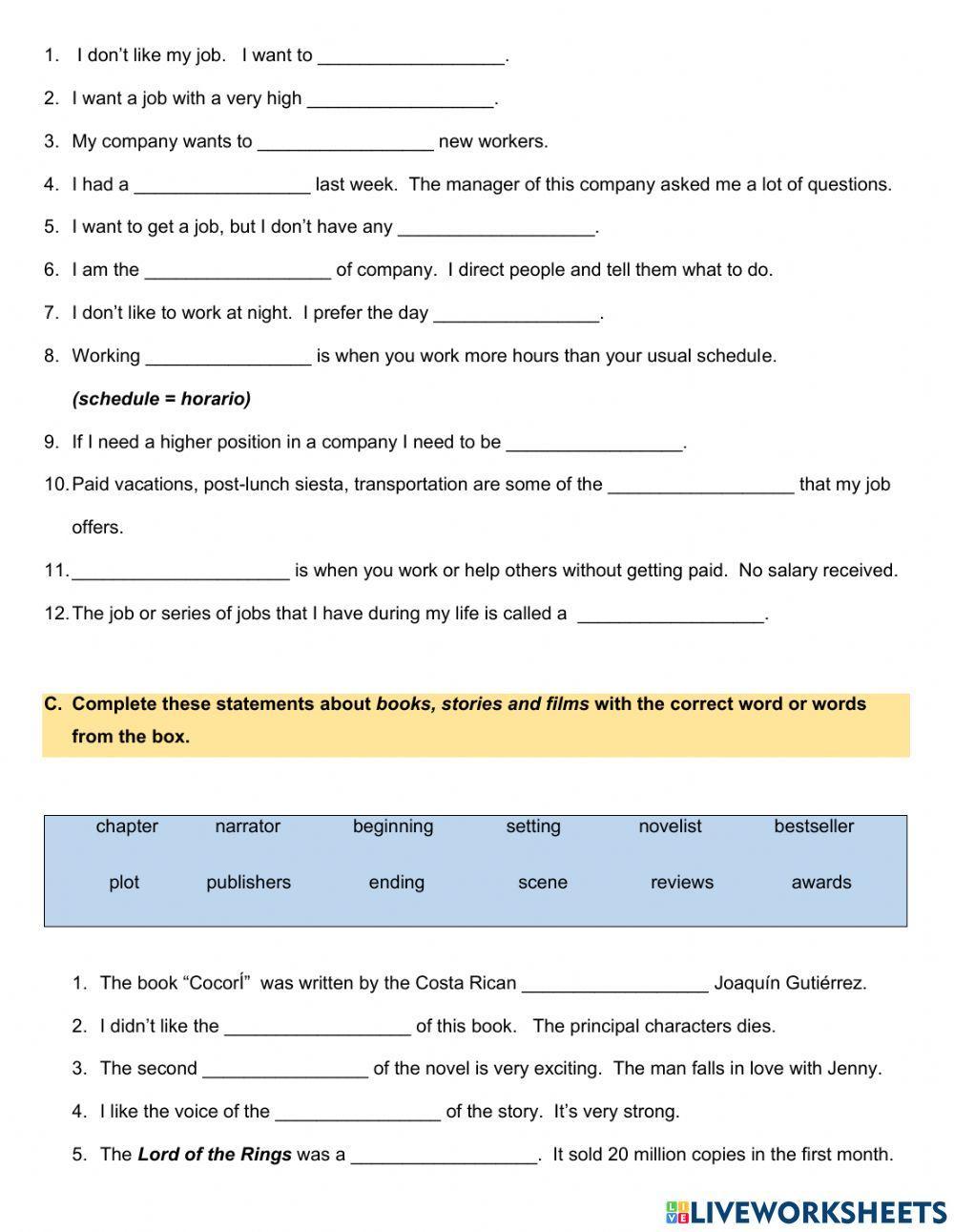 ASSESSMENT INSTRUMENT -TO KNOW SECTION  - 10th GRADES