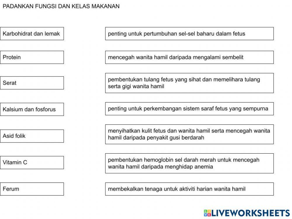 4.5.2 fungsi kelas makanan kepada wanita mengandung