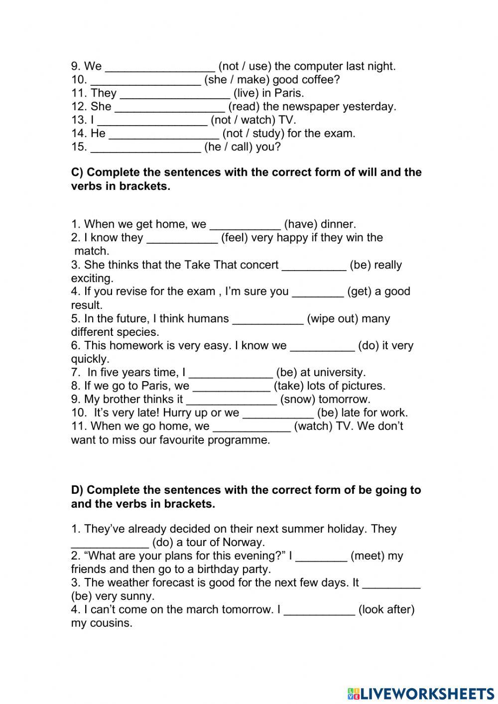 Extra Test ingles 3rd semestre 2nd chance