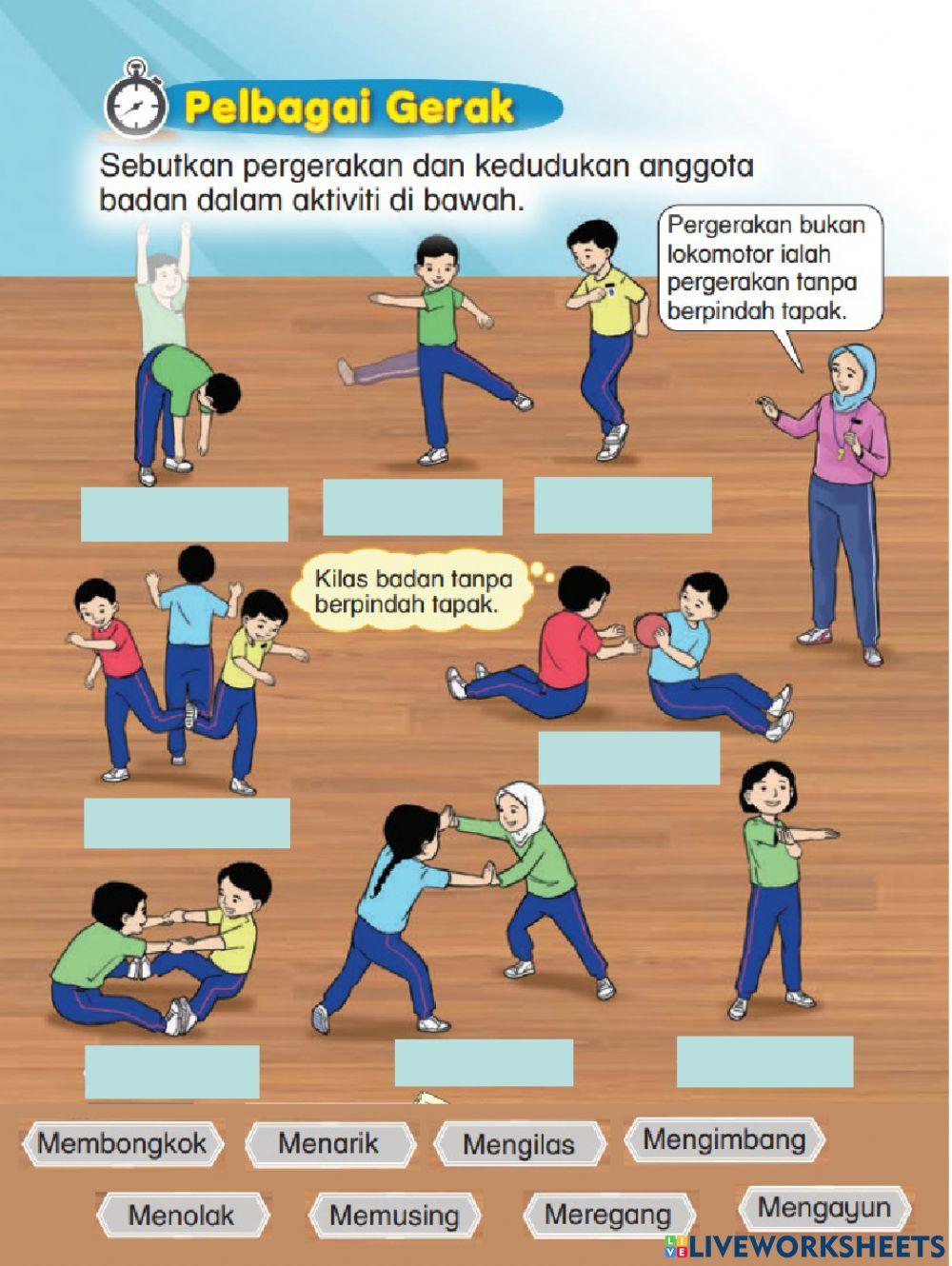 Pendidikan jasmani tahun 1: Pelbagai Gerak