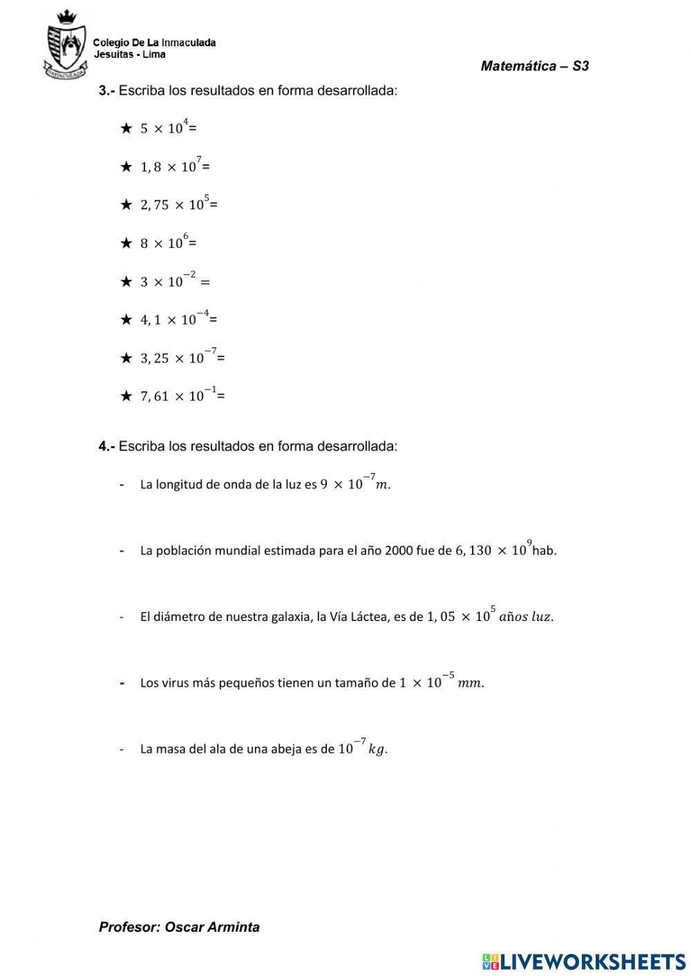 Notación científica