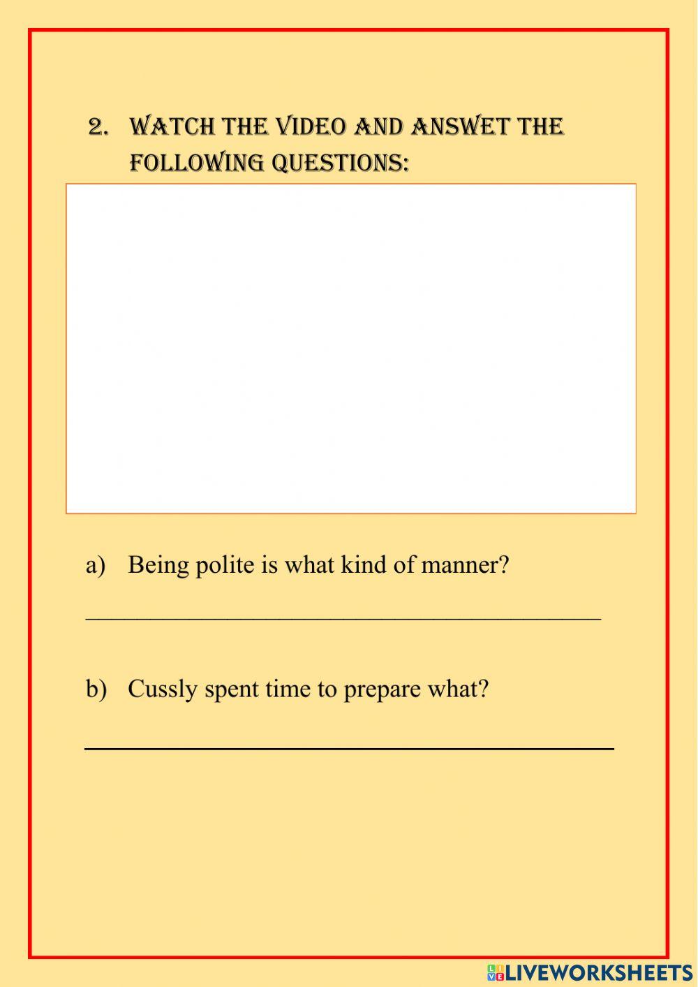 Good manners and bad manners