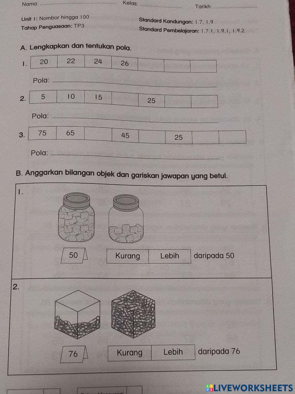 ANGGARAN - MATEMATIK TAHUN 1 by CguMad