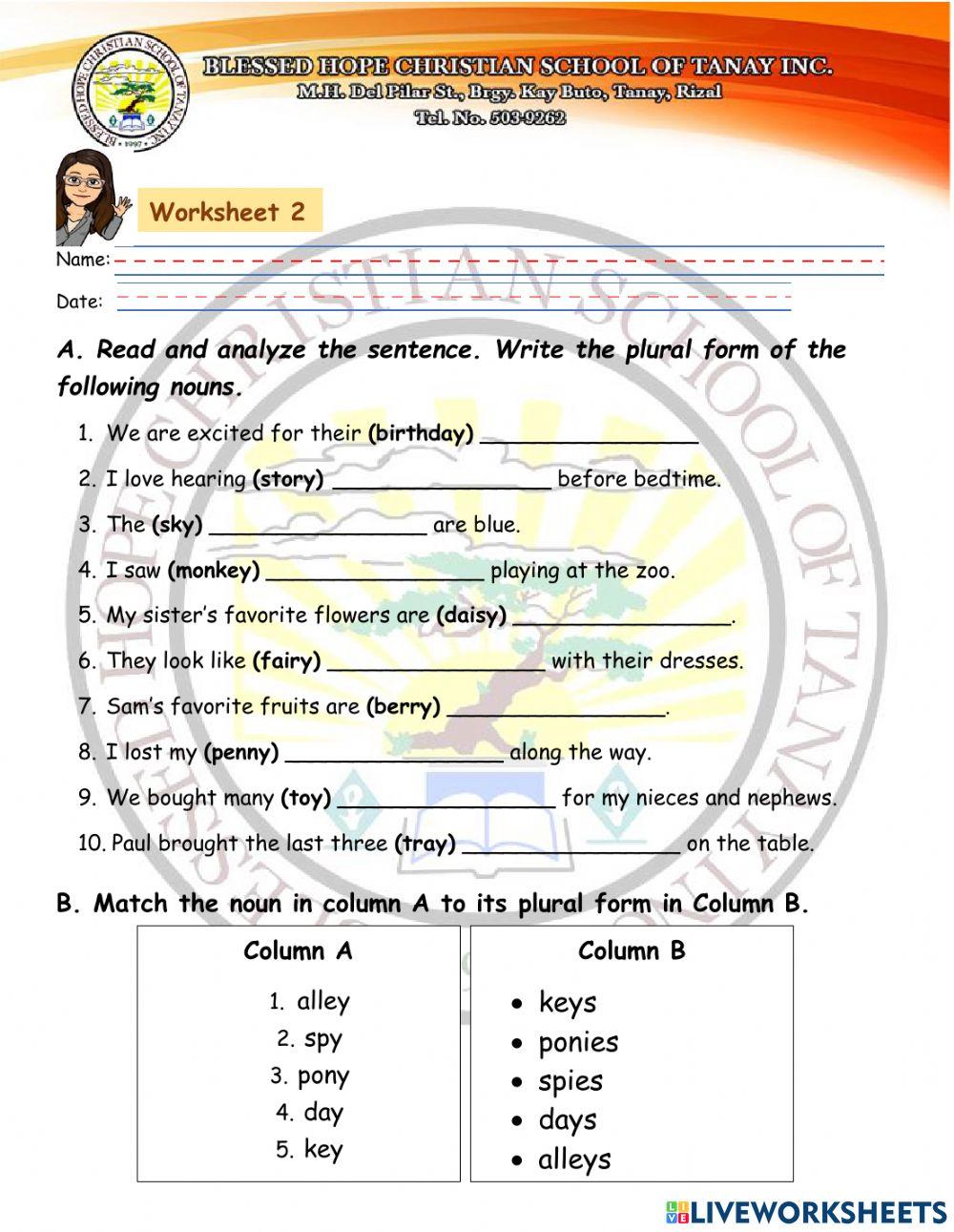 EL2 - Worksheet 2