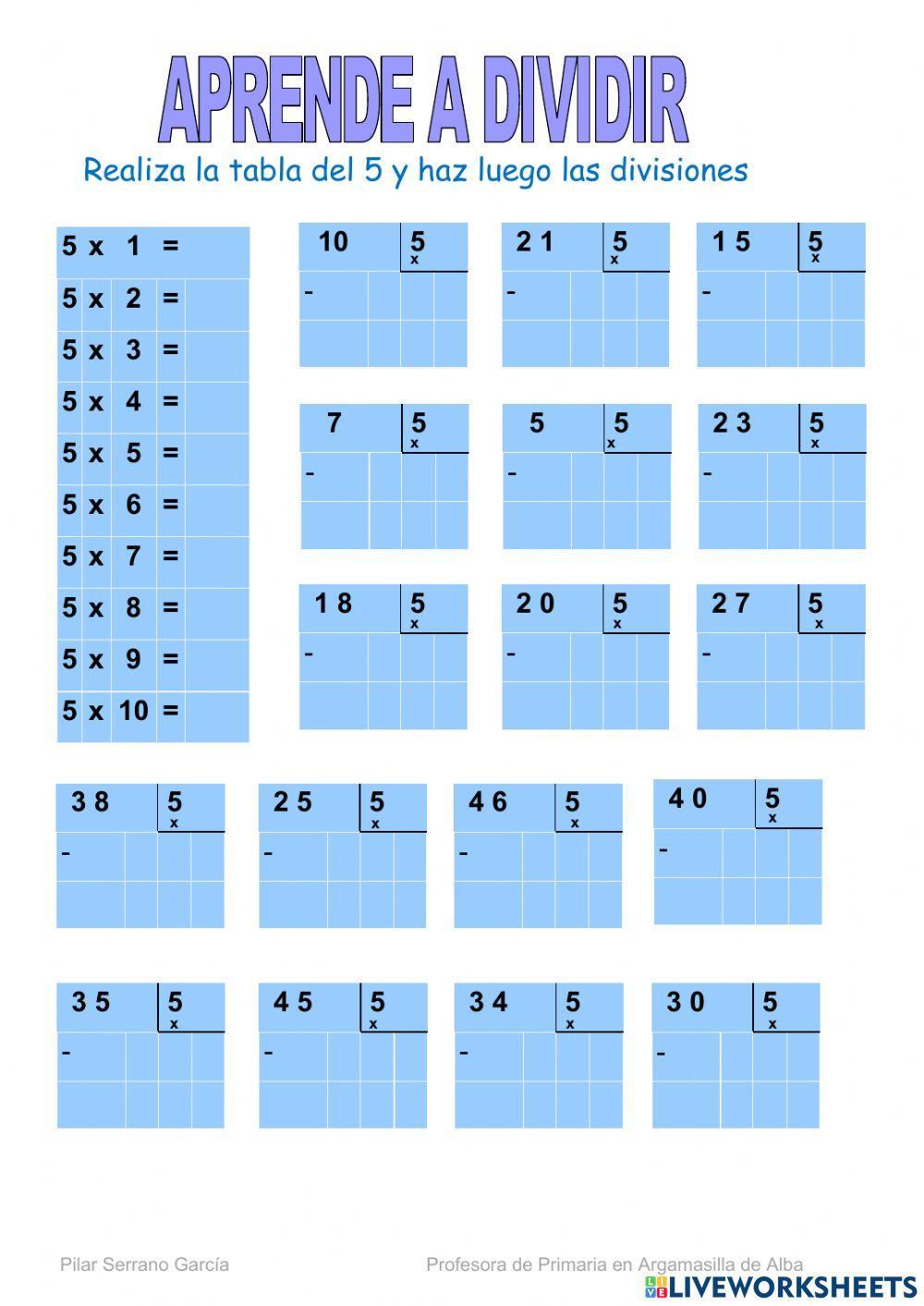 Dividir por 5-Aprende