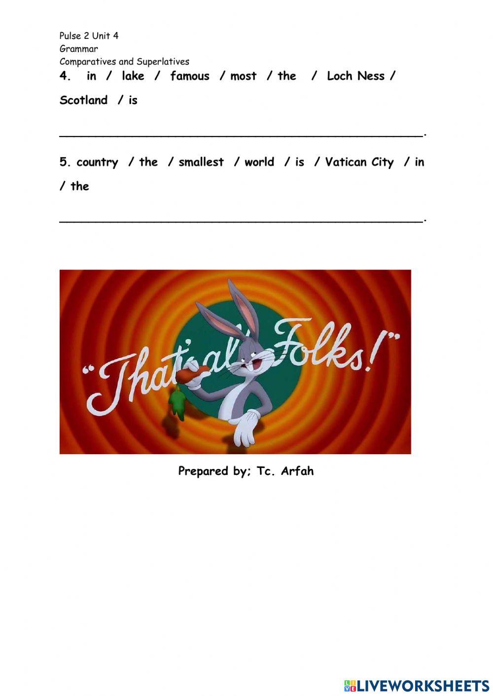 Comaprative and Superlative