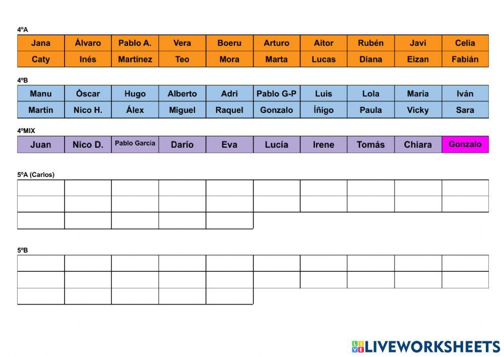 Mezcla de grupos de 4º a 5º (2021)
