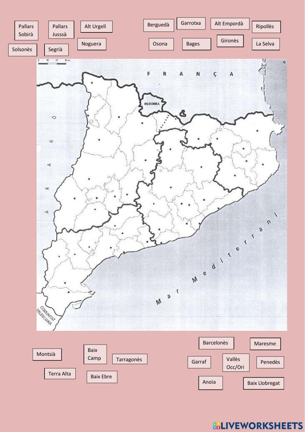 Mapa polític Catalunya