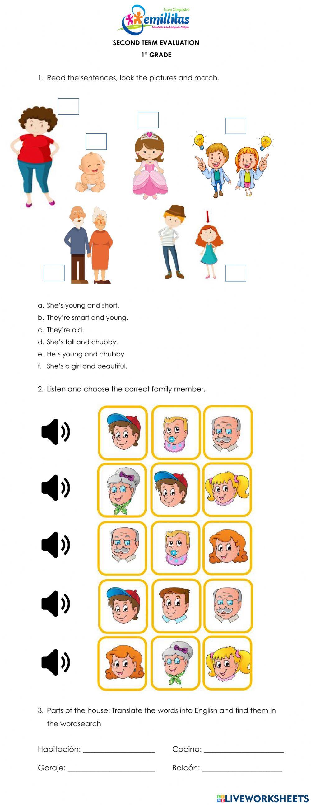1° Second Term Evaluation