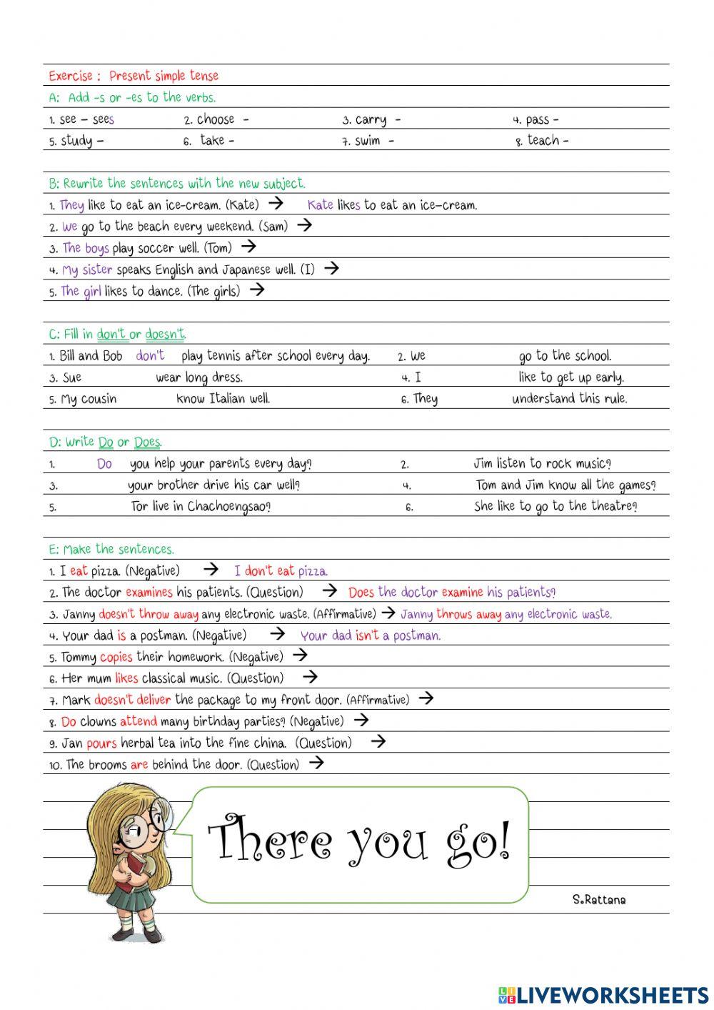 Present simple tense