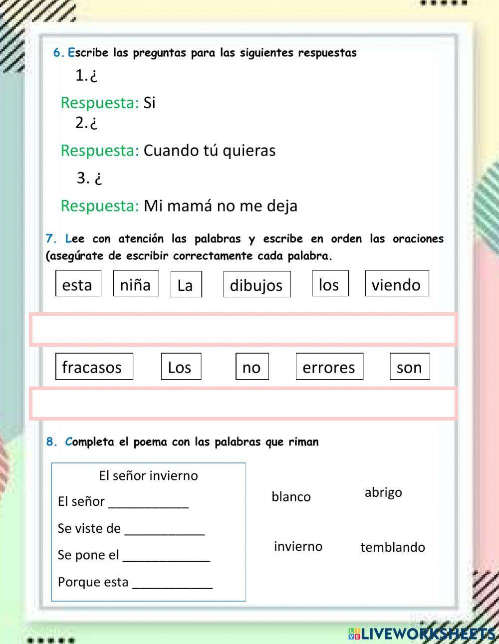 Examen de Español