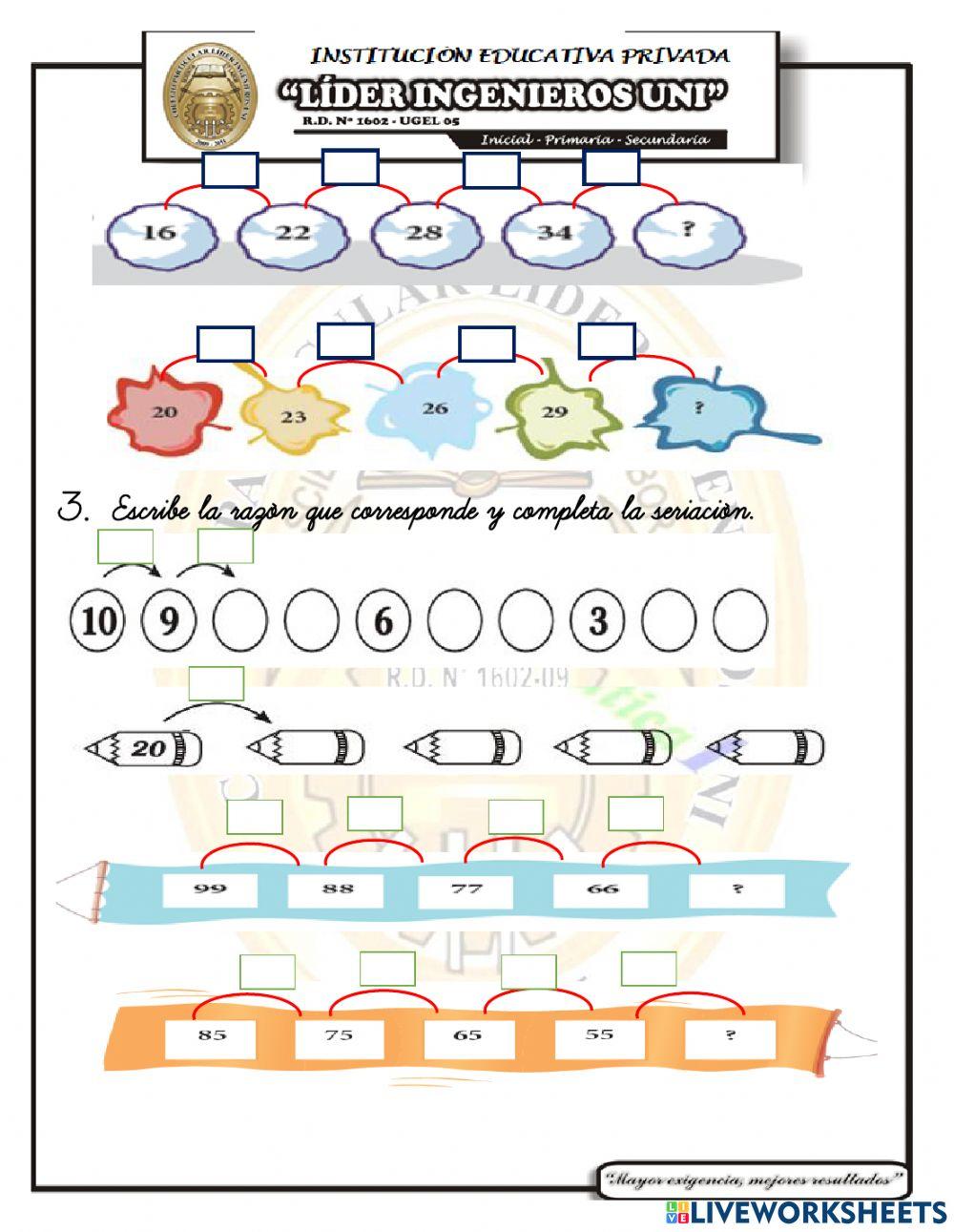 Examen de raz matematico iii unidad