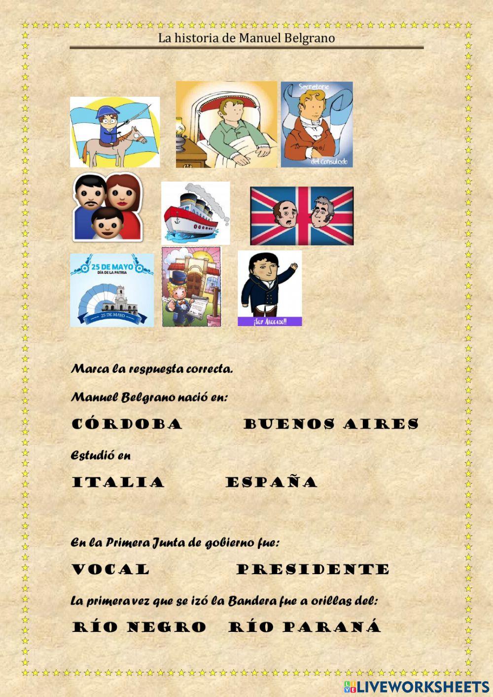 La vida de manuel belgrano