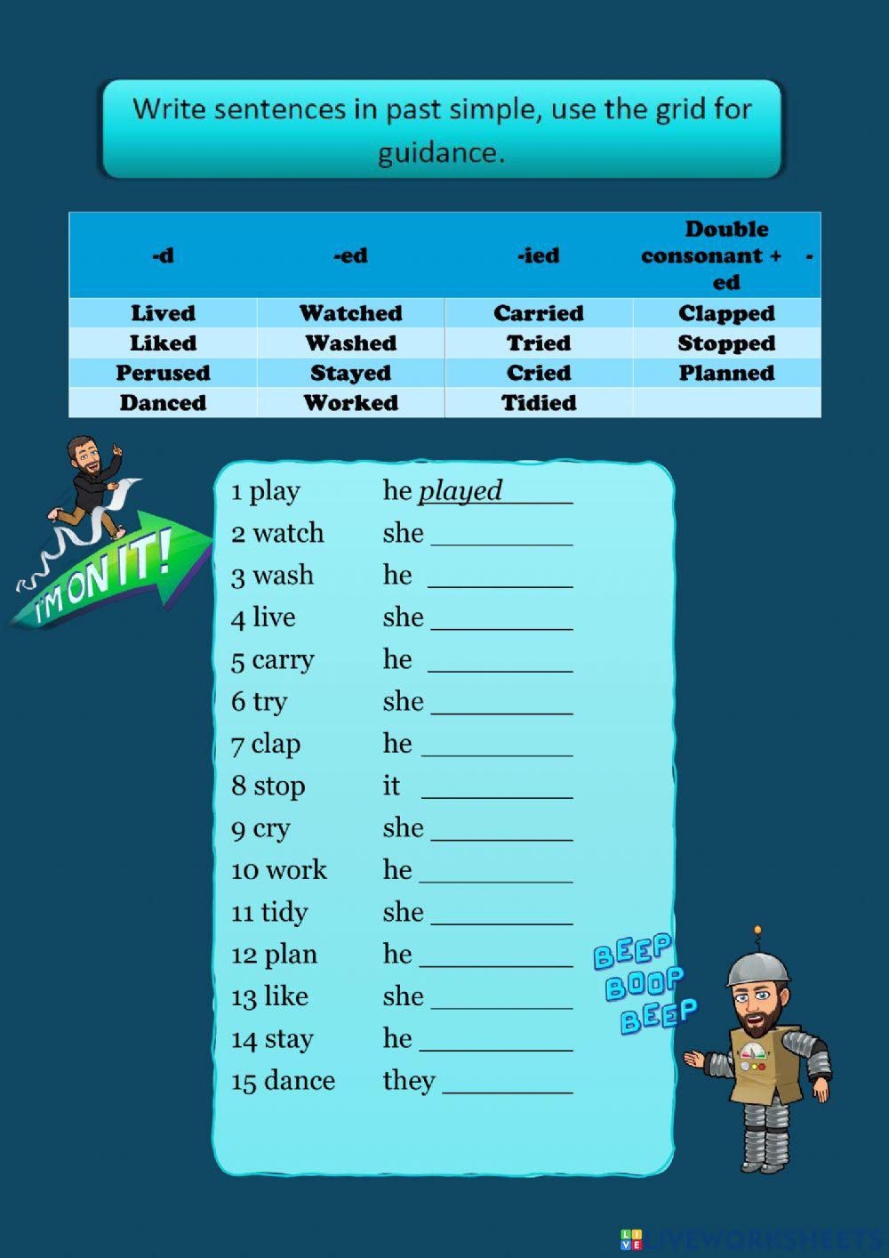 Imperatives & past simple