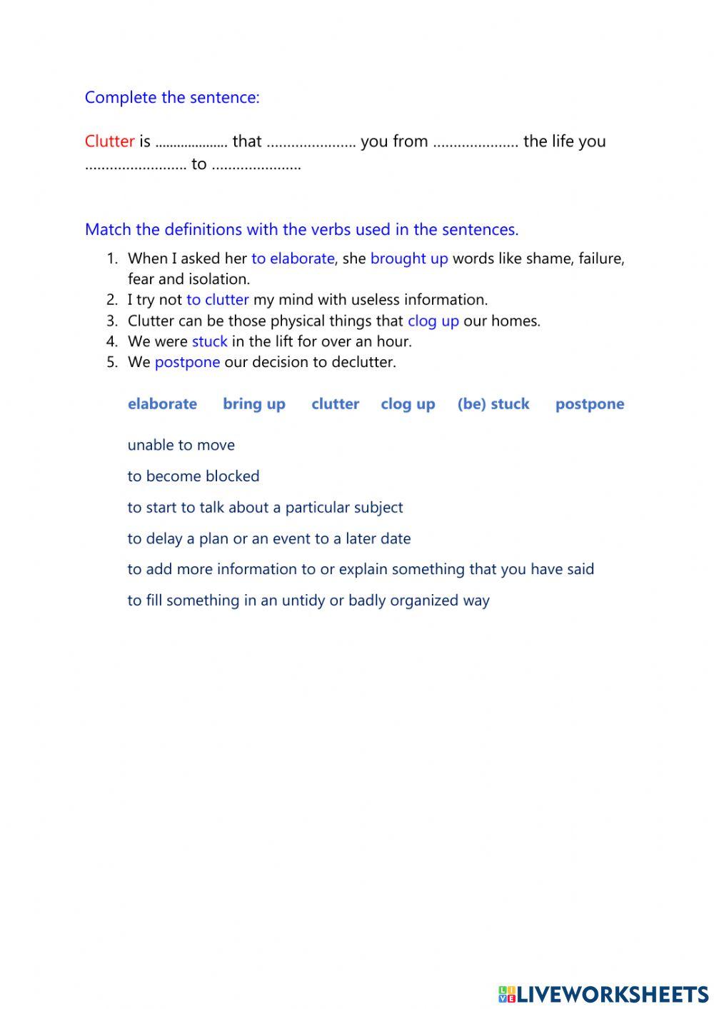 From clatter to clarity