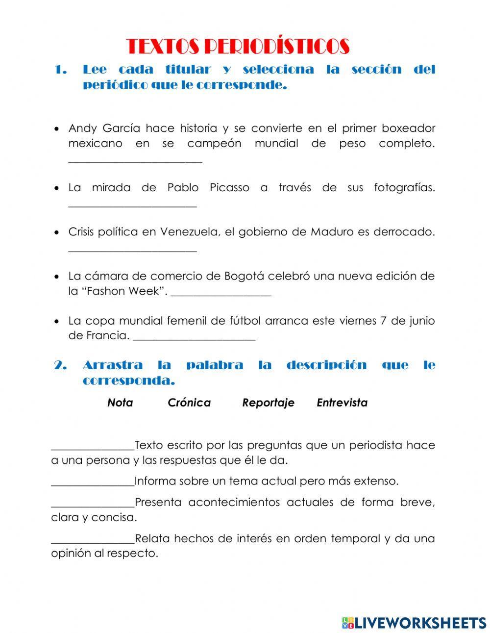 Textos periódisticos