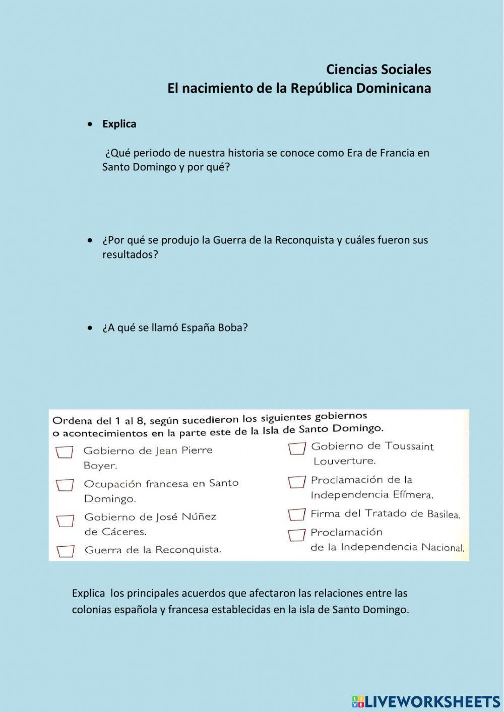El nacimiento de la República Dominicana