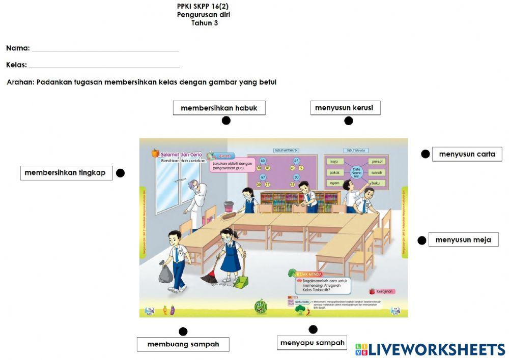 Cara membersihkan bilik darjah