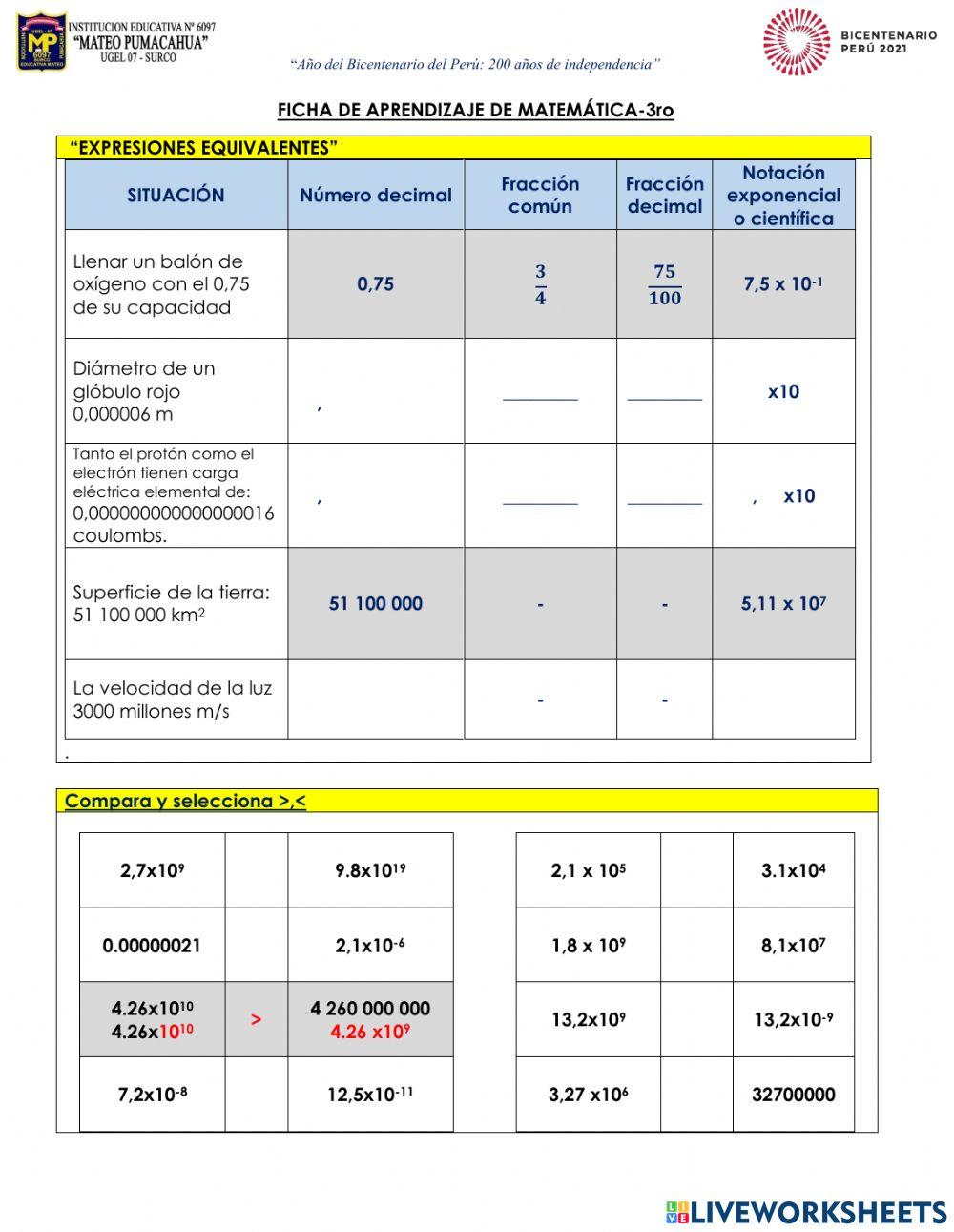 Notación cientifica ii
