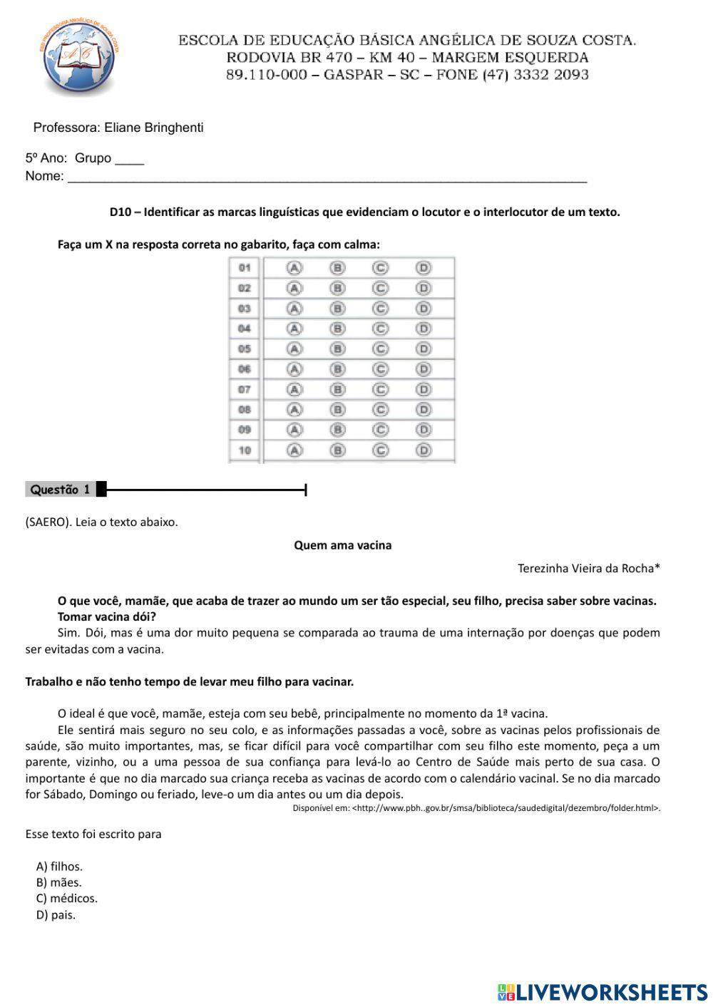 Interpretação de texto