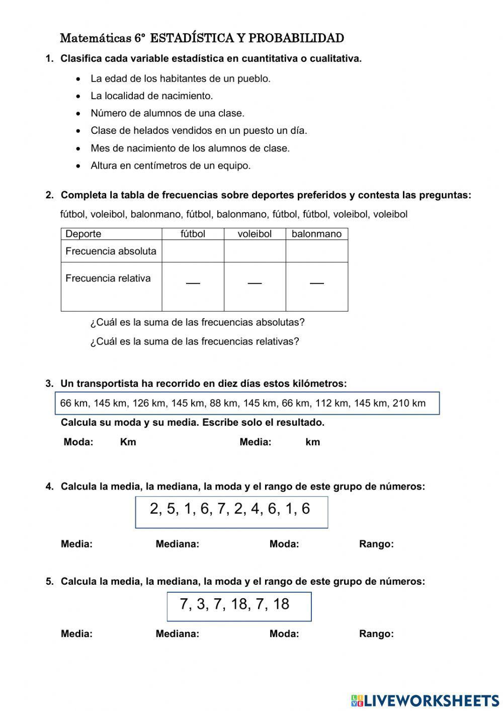 Estadística y Probabilidad