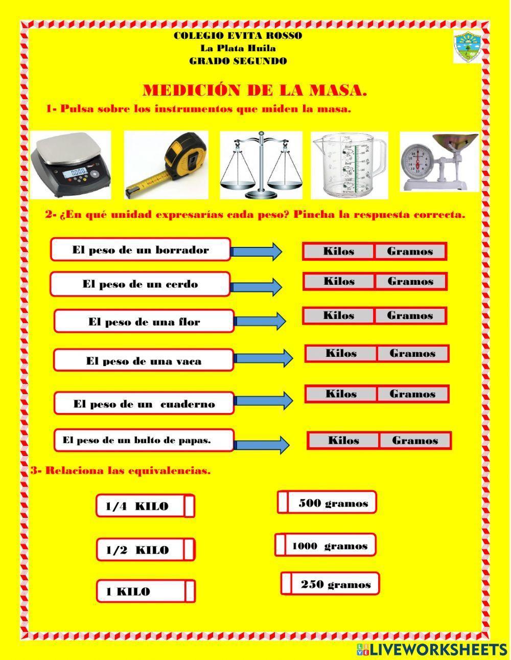 Medición de la masa