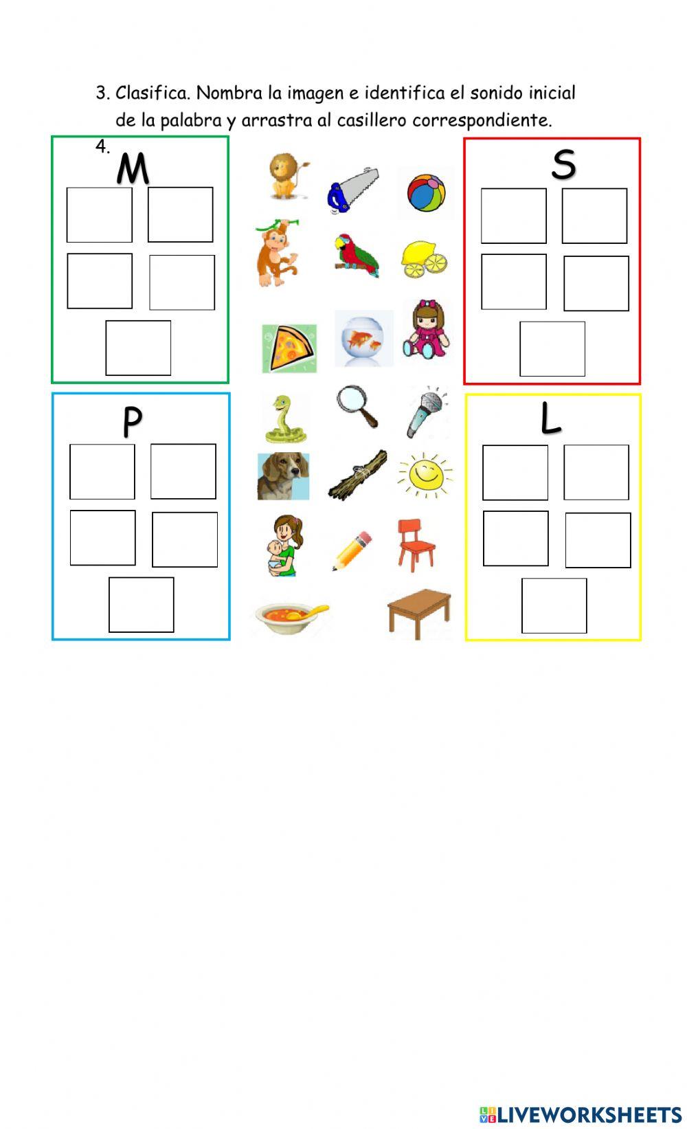 Ficha de aprendizaje 3 letra S