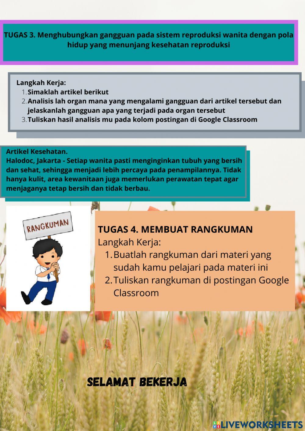 Lkpd sistem reproduksi pada wanita