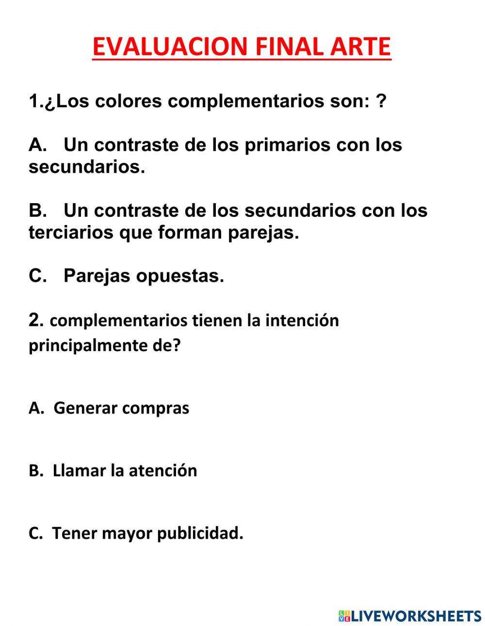 Colores complementarios