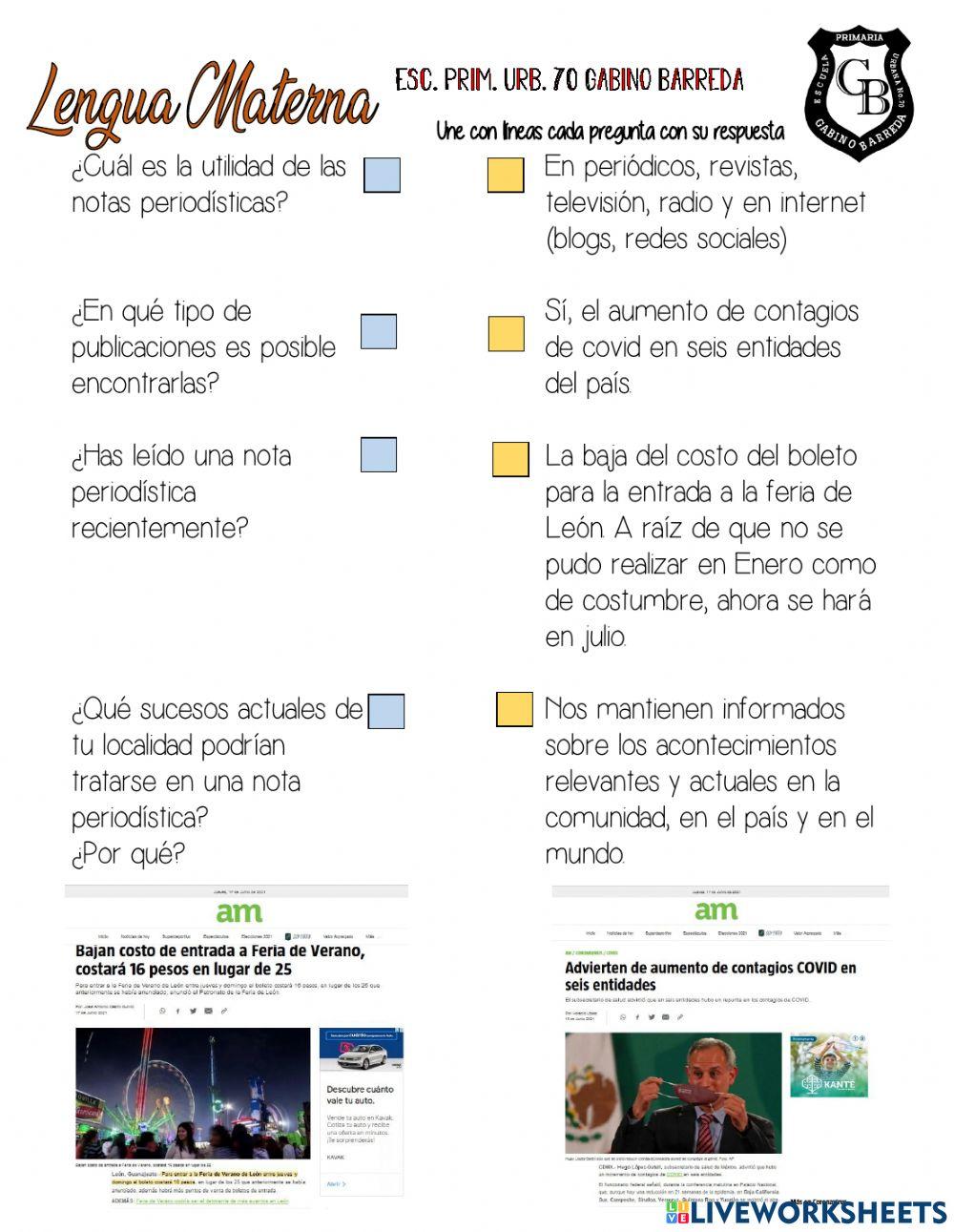 Notas periodísticas