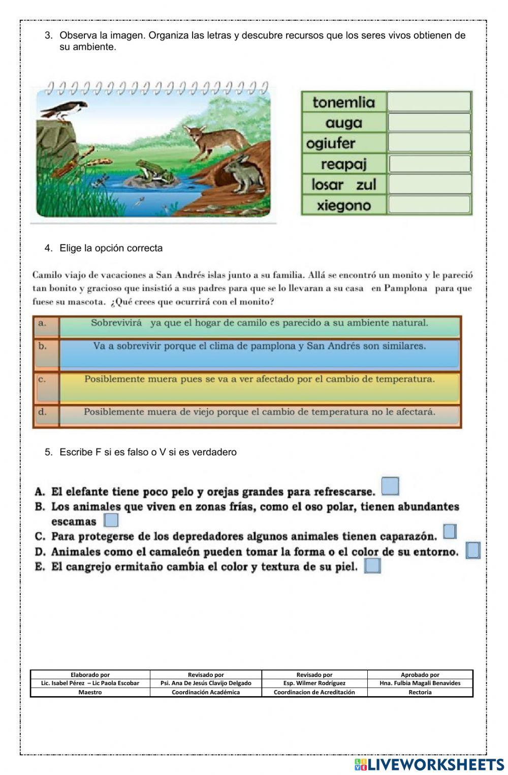 Adaptación de los animales