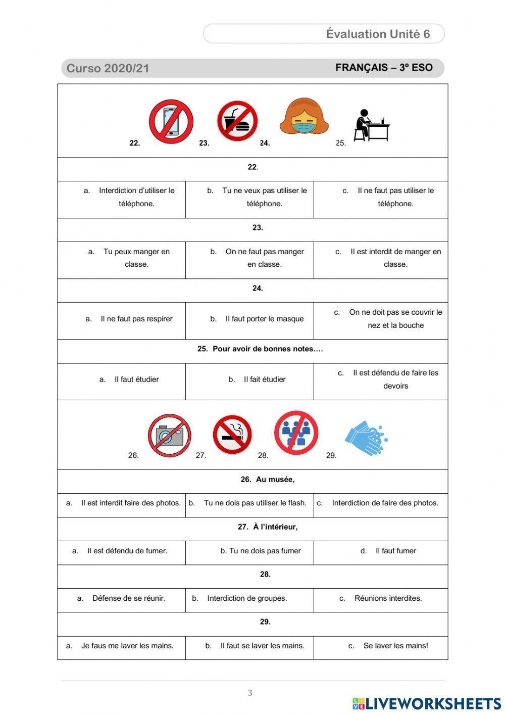 Examen Francés UD06