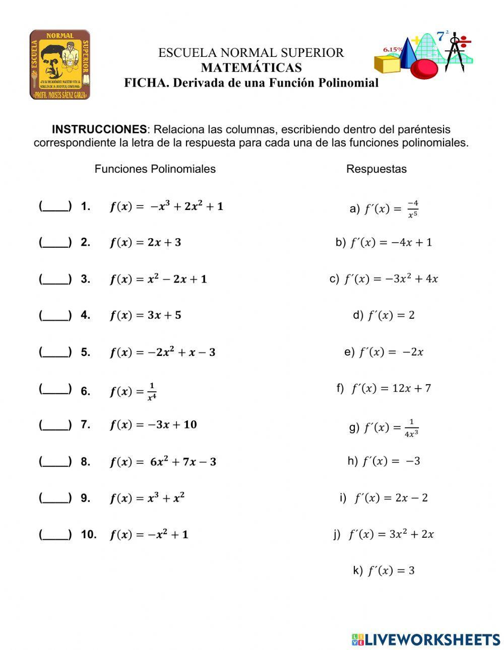 Derivada de una Función Polinomial
