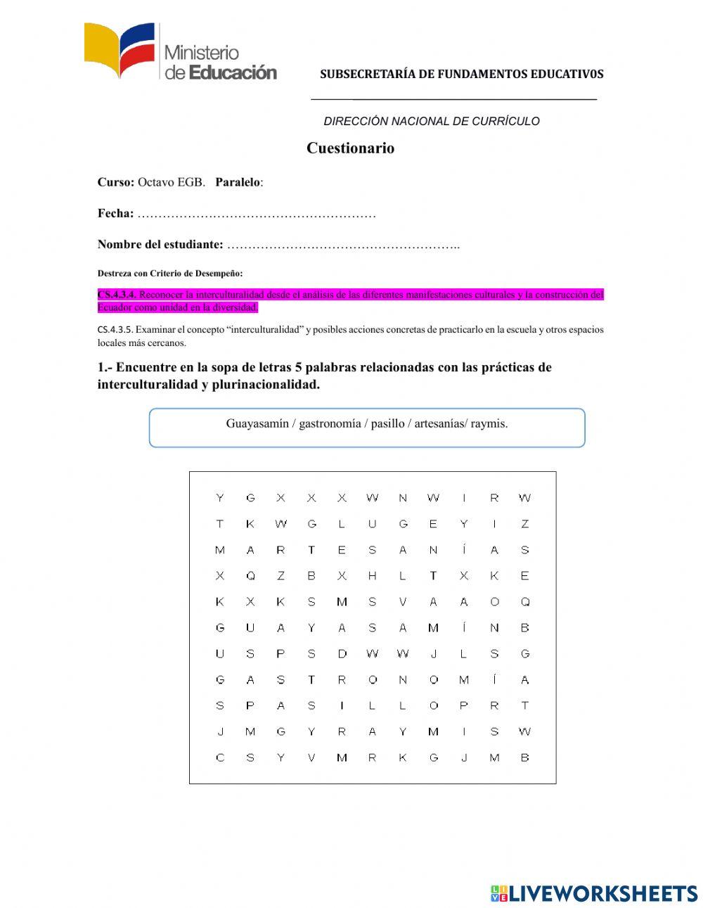 Interculturalidad y plurinacionalidad
