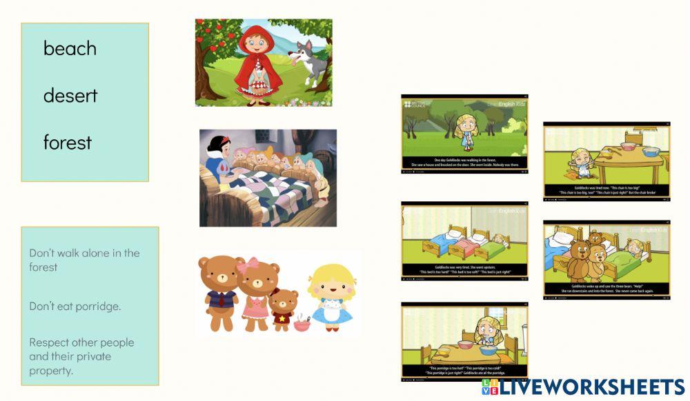 Goldilocks & the three bears