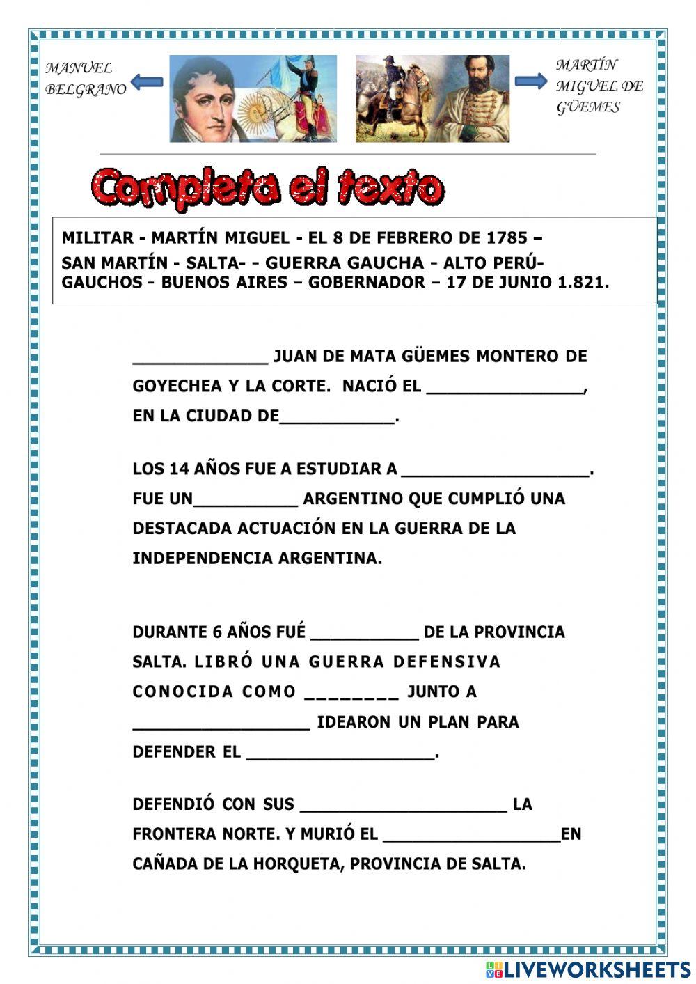 Manuel Belgrano y Martín Miguel de Guemes