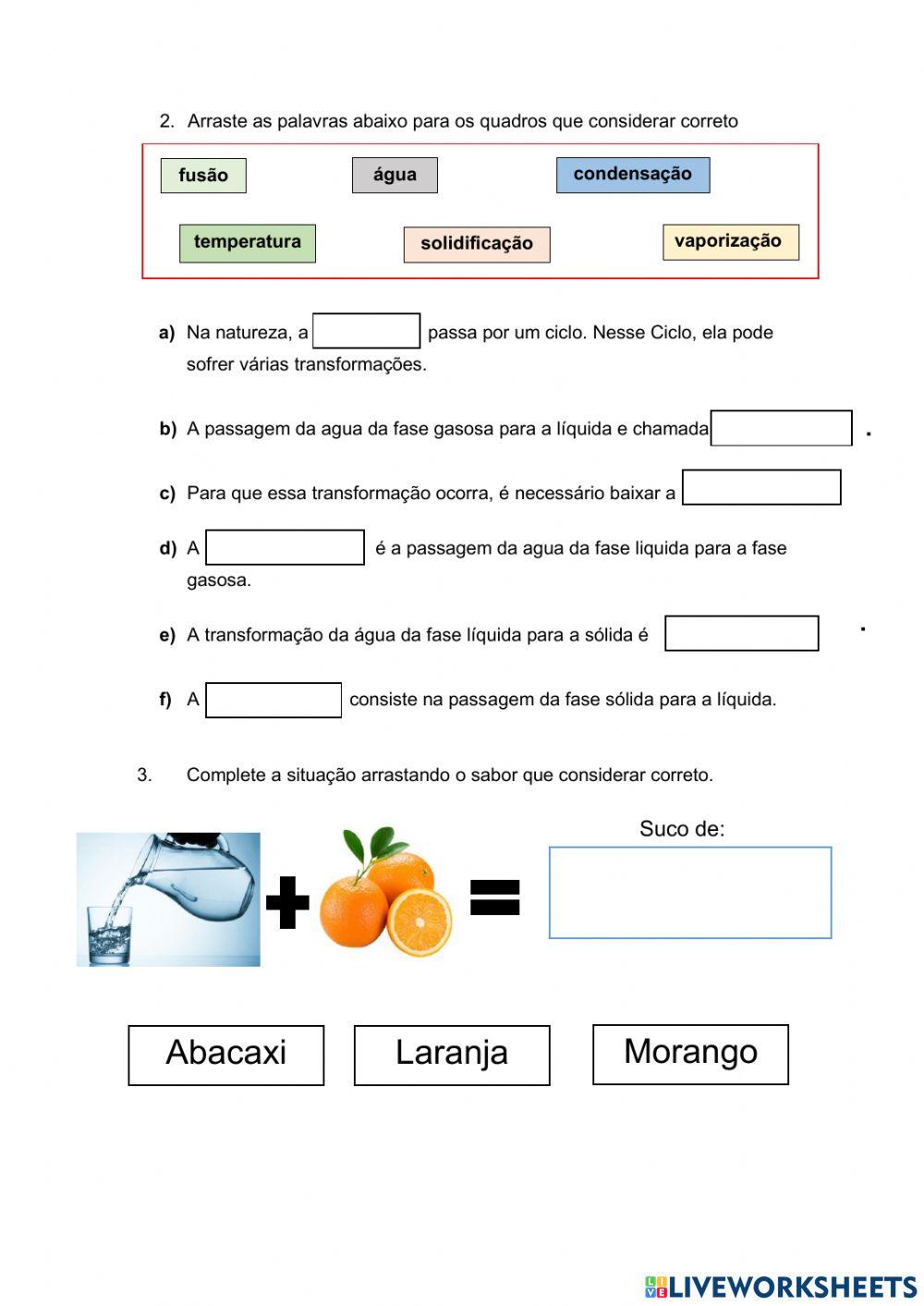 Agua e habitos dos animais