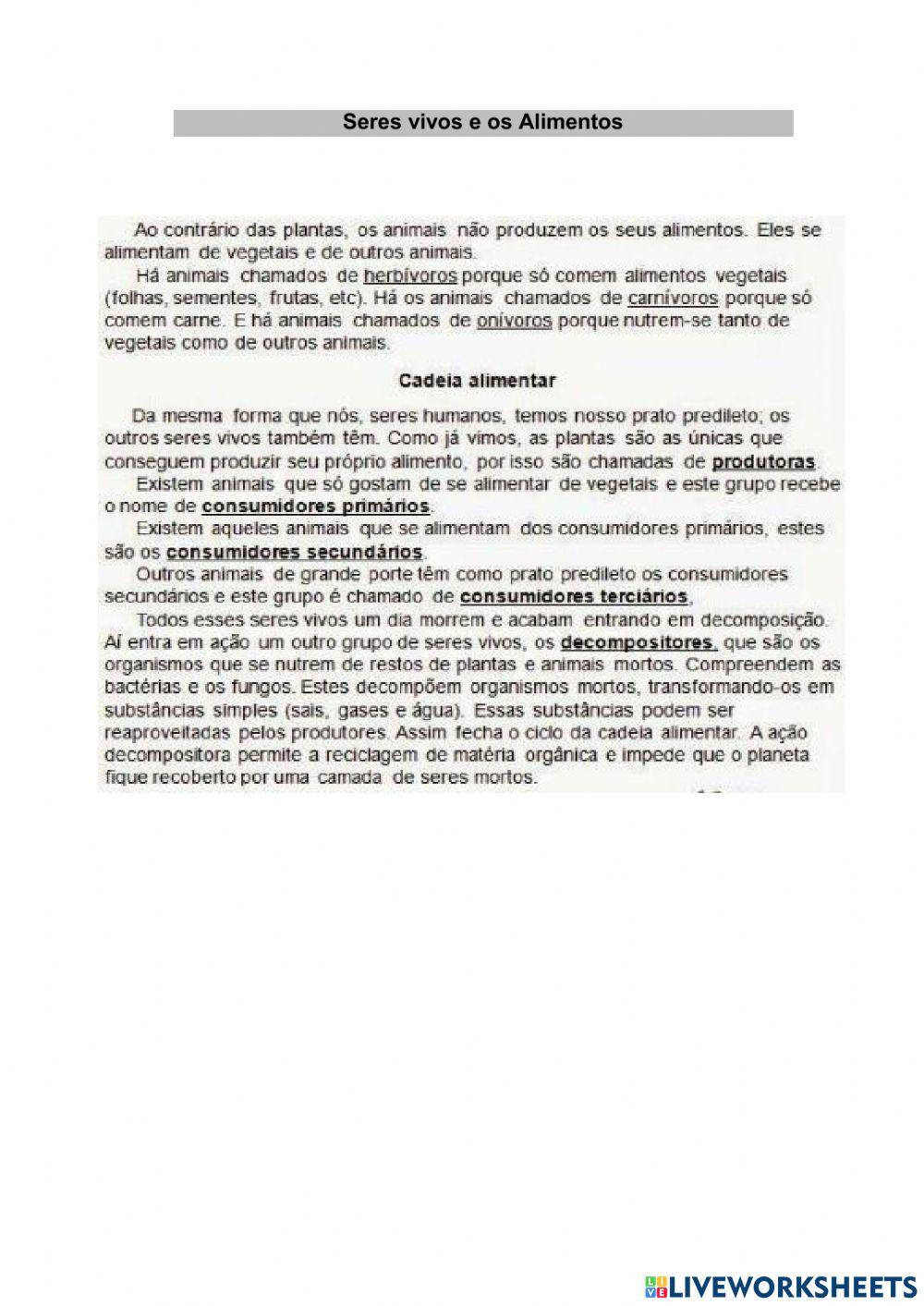 Agua e habitos dos animais