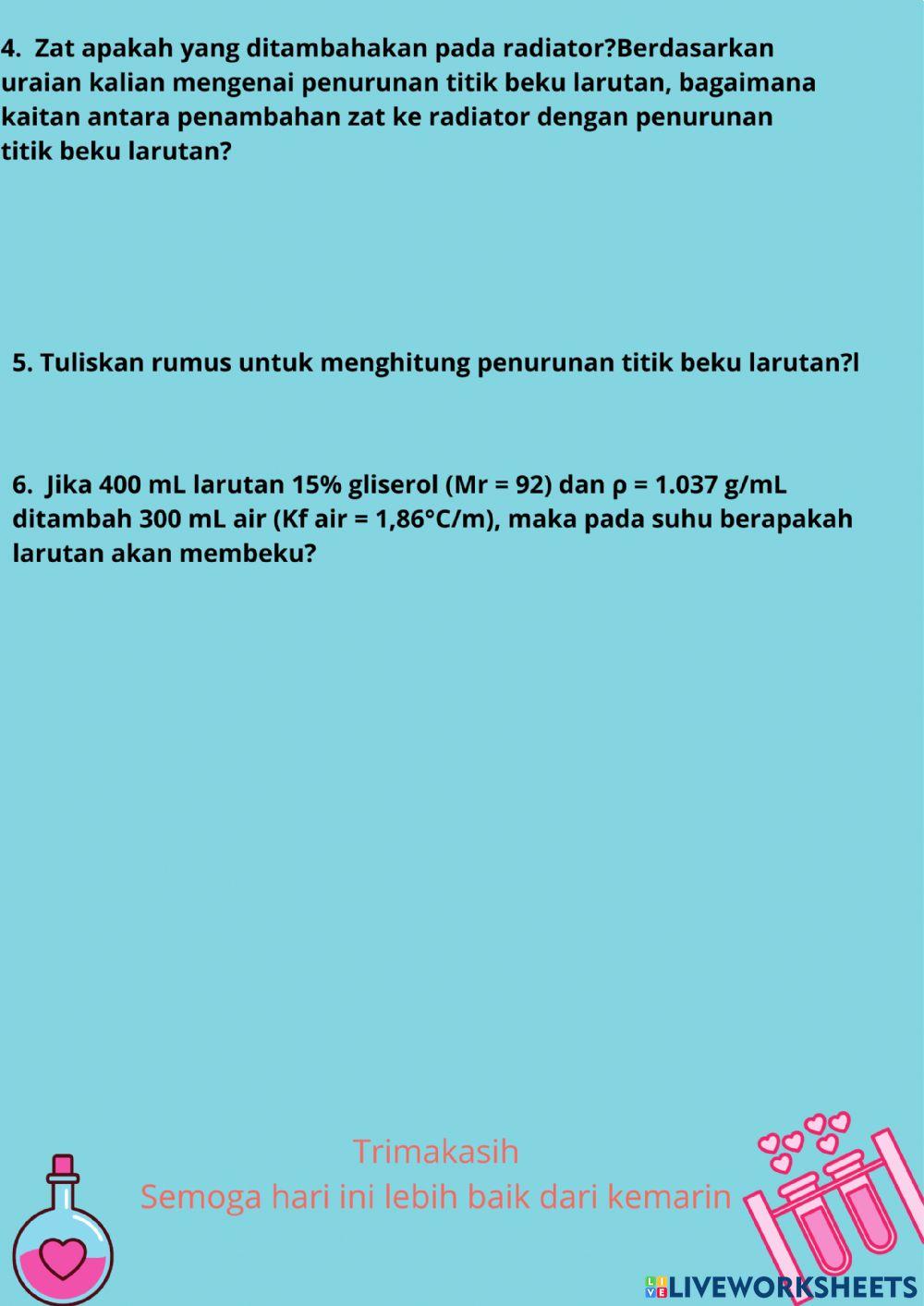 Penurunan titik beku larutan